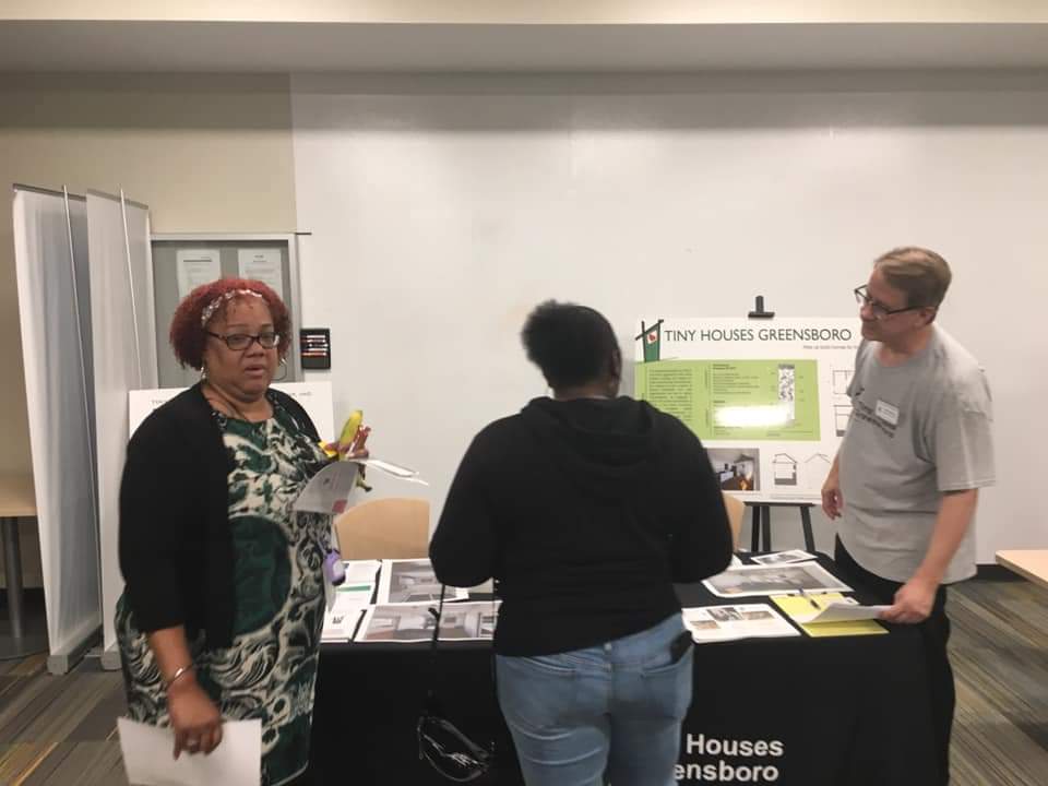 TinyHousesGSO's tweet photo. Great time today talking with employees @UHC #Greensboro about volunteer opportunities. #tinyhouse #B4OF https://t.co/4n8WcyFVBD