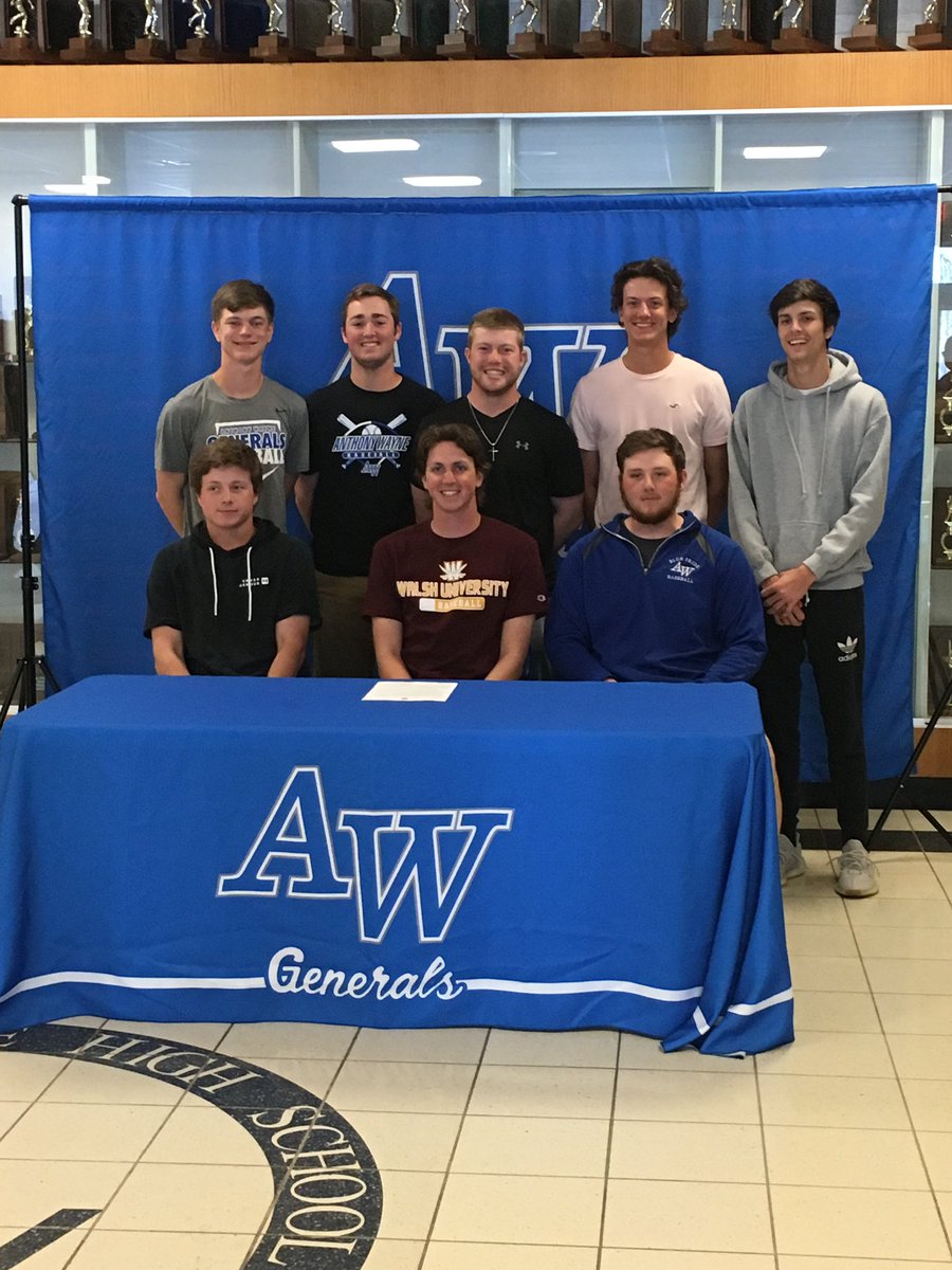 AWHS_Baseball's tweet photo. Congratulations to Chip Gottschalk on signing with Walsh University to continue his academic and baseball career!! #BluePride https://t.co/NzoFGtHPcK