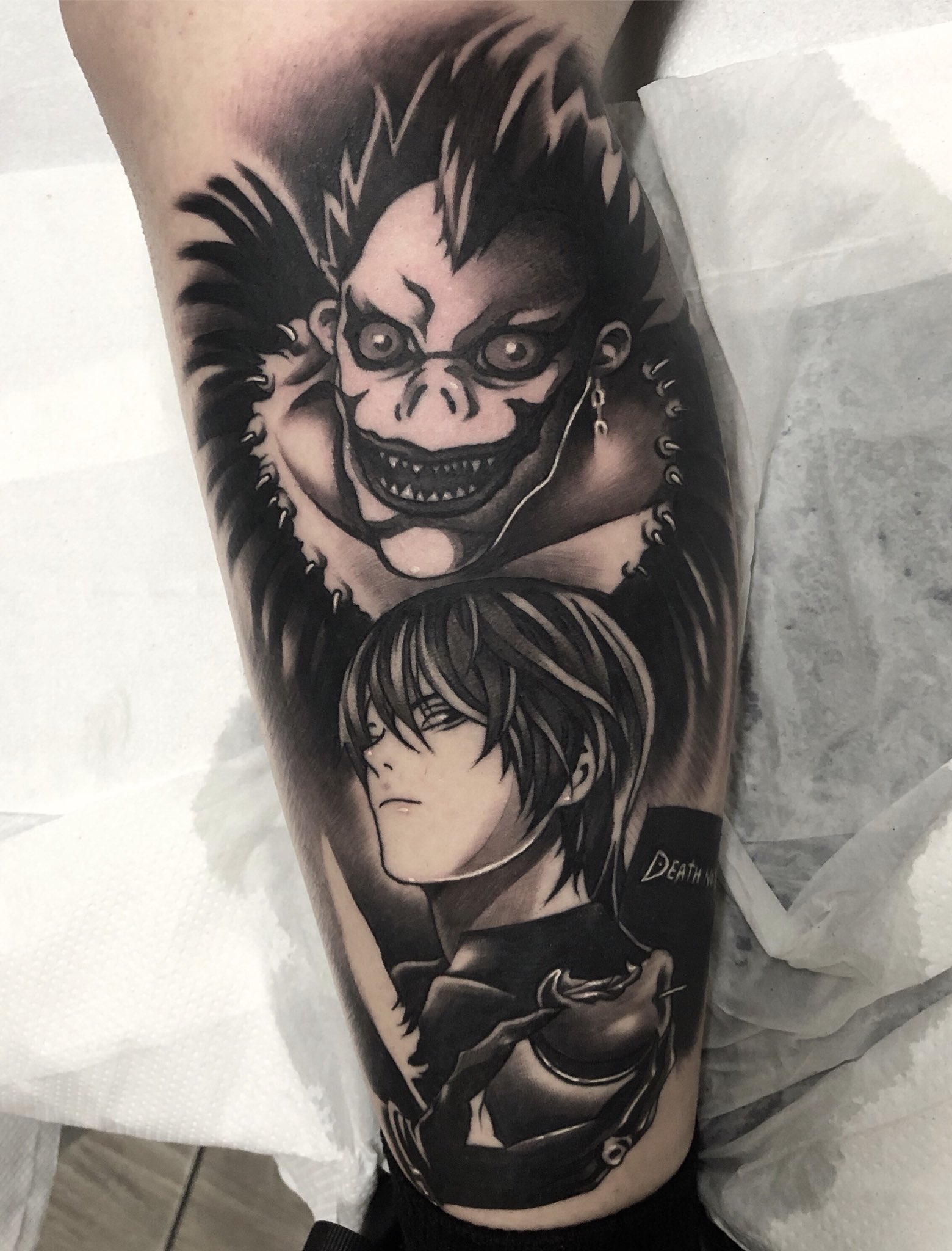 Note tattoo design death