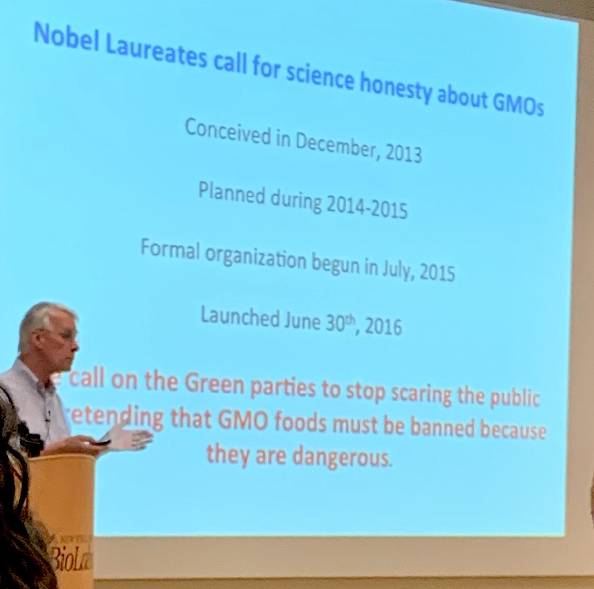 DolanBio's tweet photo. Great talk today @NEBiolabs about the science and promise of GMOs https://t.co/vpyIbVRVRQ