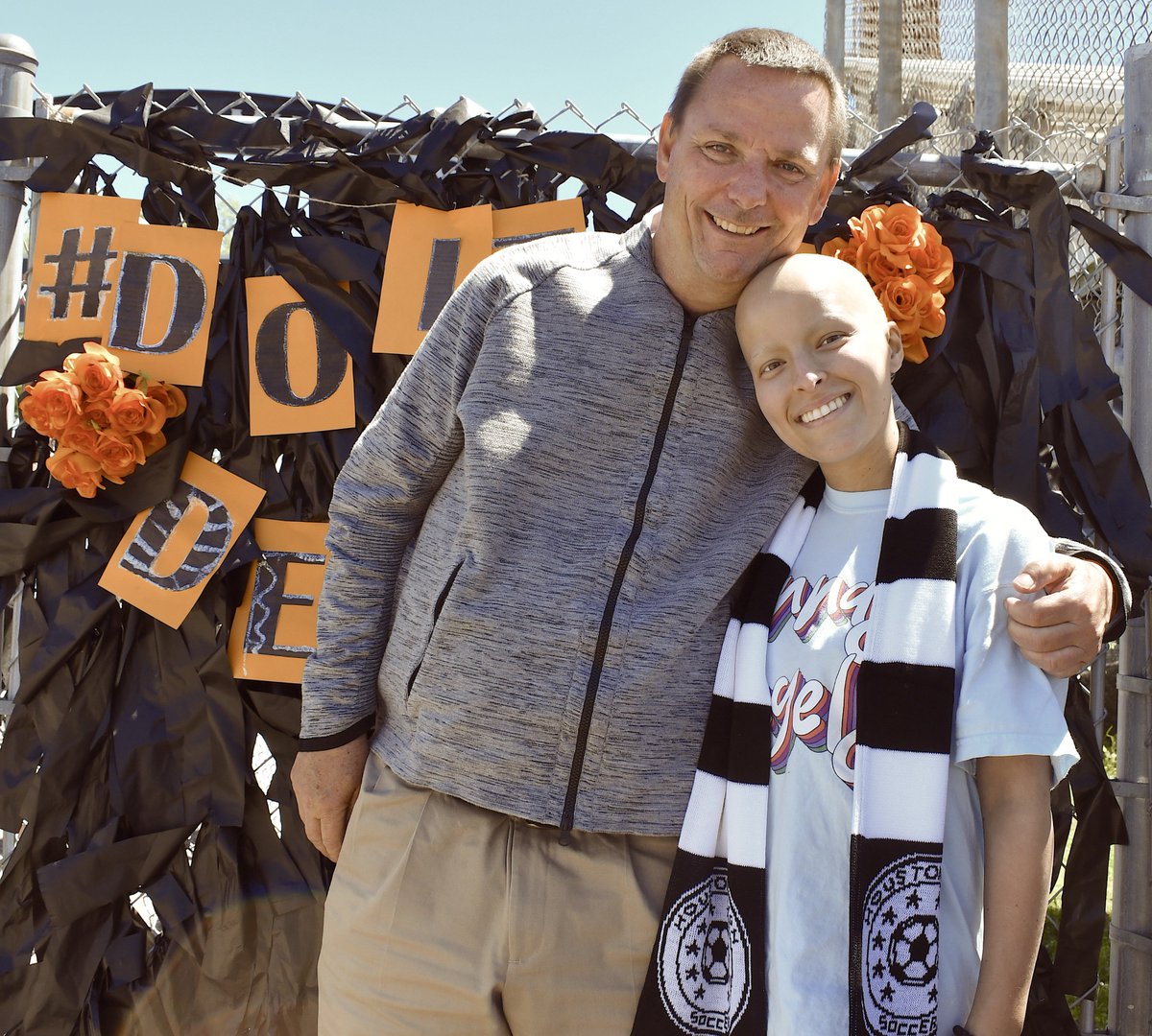 houston_soccer's tweet photo. On behalf of HHS Soccer and Coach David Wolff, we wanted to extend a HUGE THANK YOU to all who helped us raise monies for St.Jude in honor of Anna Della Rosa. We are still accepting donations online and have raised $8,800 with more expected when pictures come out online very soon https://t.co/qyGUY2Mxsw