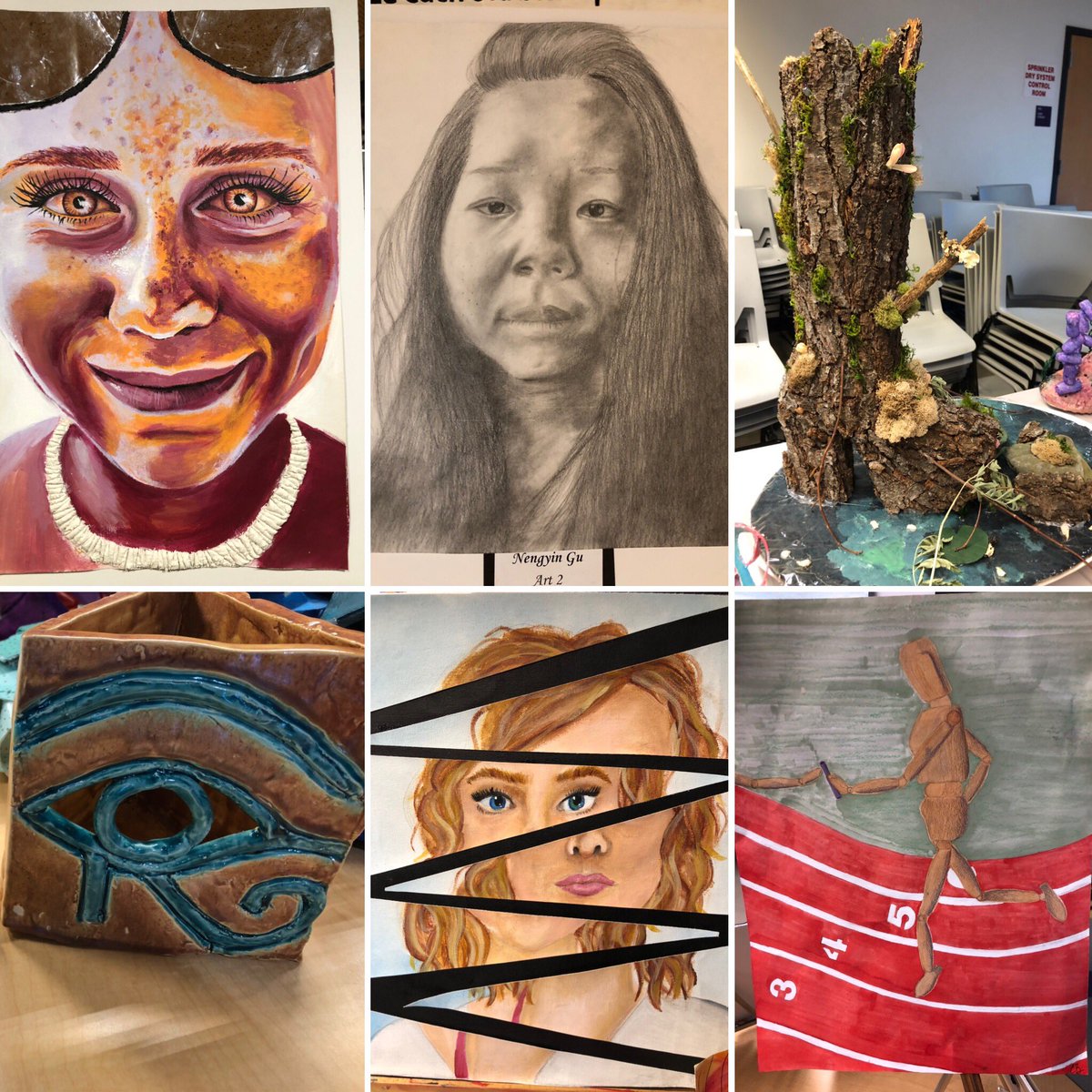 NHSCoachTaylor's tweet photo. NHS Art Show was amazing tonight! Congrats to all the amazing artists on such incredible art!! #nhsrepresent @artroom140 https://t.co/xQcVtIdVLV