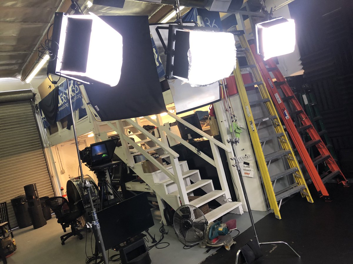 LA36TV's tweet photo. Behind the Scenes with LA36!
•
Studio is set. Edits are rendering. Car chase is going.. Yup, Car chases is our kryptonite here at LA36. It’s scary to watch, but hard to look away.
•
•
•
•
•
#la36 #workflow #buzybee #2019 #hitthegroundrunning #carchase #edit #editing https://t.co/Fg9RyYTdrt