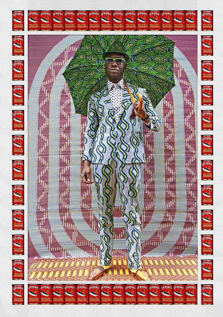 TheMintMuseum's tweet photo. "African-Print Fashion Now!" closes Sunday, so come see it before it's gone! https://t.co/ByqAY12oJL IMAGE: Hassan Hajjaj, Afrikan Boy, 2012, My Rock Stars Volume 2 series; Metallic Lambda print on 3mm Dibond in wood frame with Geisha maquereau tins. Courtesy Private Collection. https://t.co/duZWbA3WeN