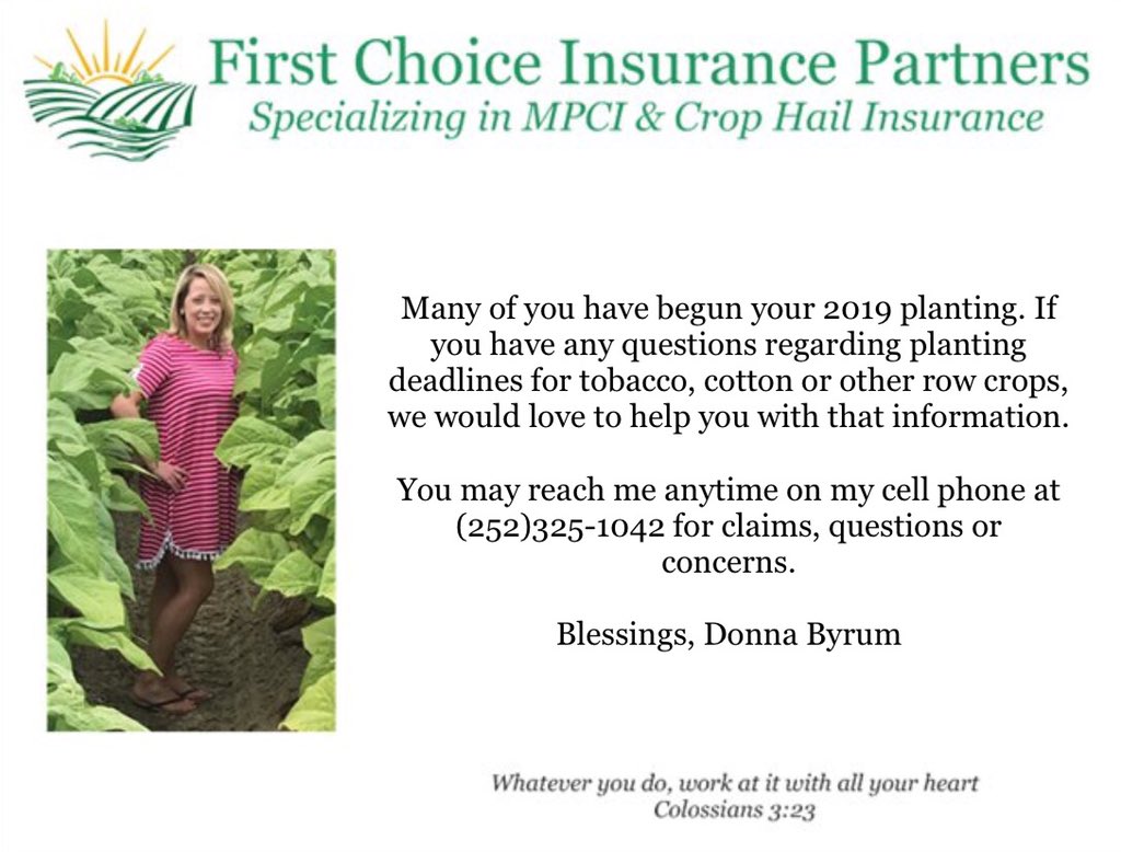 DonnaByrum1's tweet photo. ๐ฅ๐ฝ๐พ๐ #plant2019 #iamyouragent #cropinsurance @ProAgIns @TwbuddyWilliams https://t.co/NTNbs8fCJR