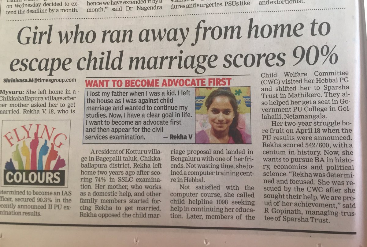 readingkafka's tweet photo. Good to see this. Girl speaking up to resist child marriage. Child helpline, child protection system, civil society org working together to support her. Karnataka’s efforts to prevent child marriage, bringing impact. https://t.co/xxqe3oQP0c
