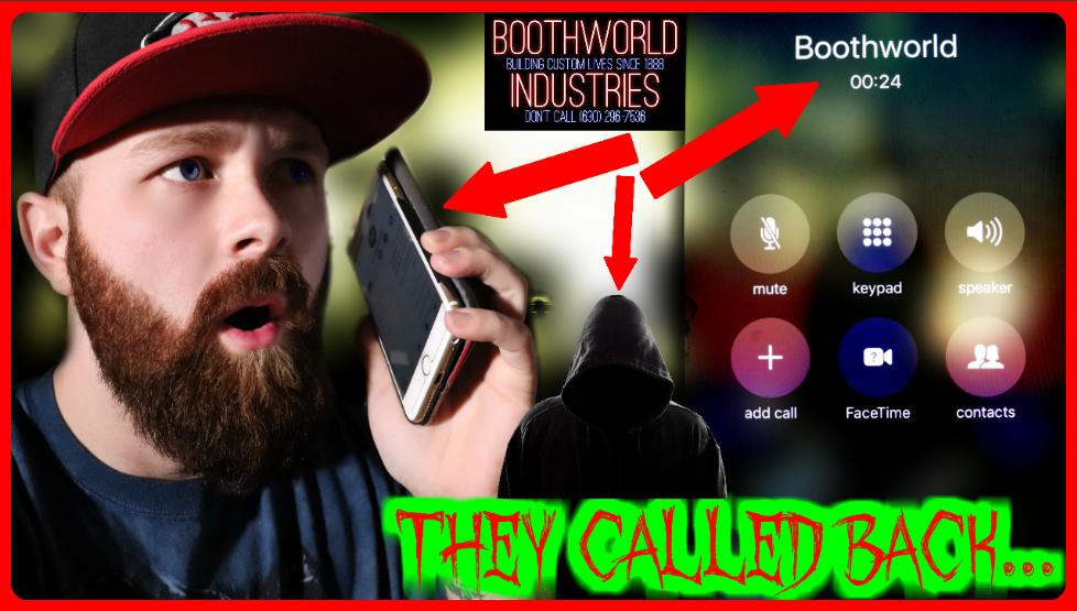 MichaelFessey's tweet photo. BOOTHWORLD INDUSTRIES CALLED ME BACK!! Calling Boothworld Industries NEW Number!! (401) 548-4099 - Scary Phone Calls!
https://t.co/EJeu9gSn3Y
#whatshallwedonext #MichaelFessey #BoothworldIndustries #ScaryPhoneCalls #ScaryPhoneNumbers #ScaryPhoneCall https://t.co/xwpzxkBu7j