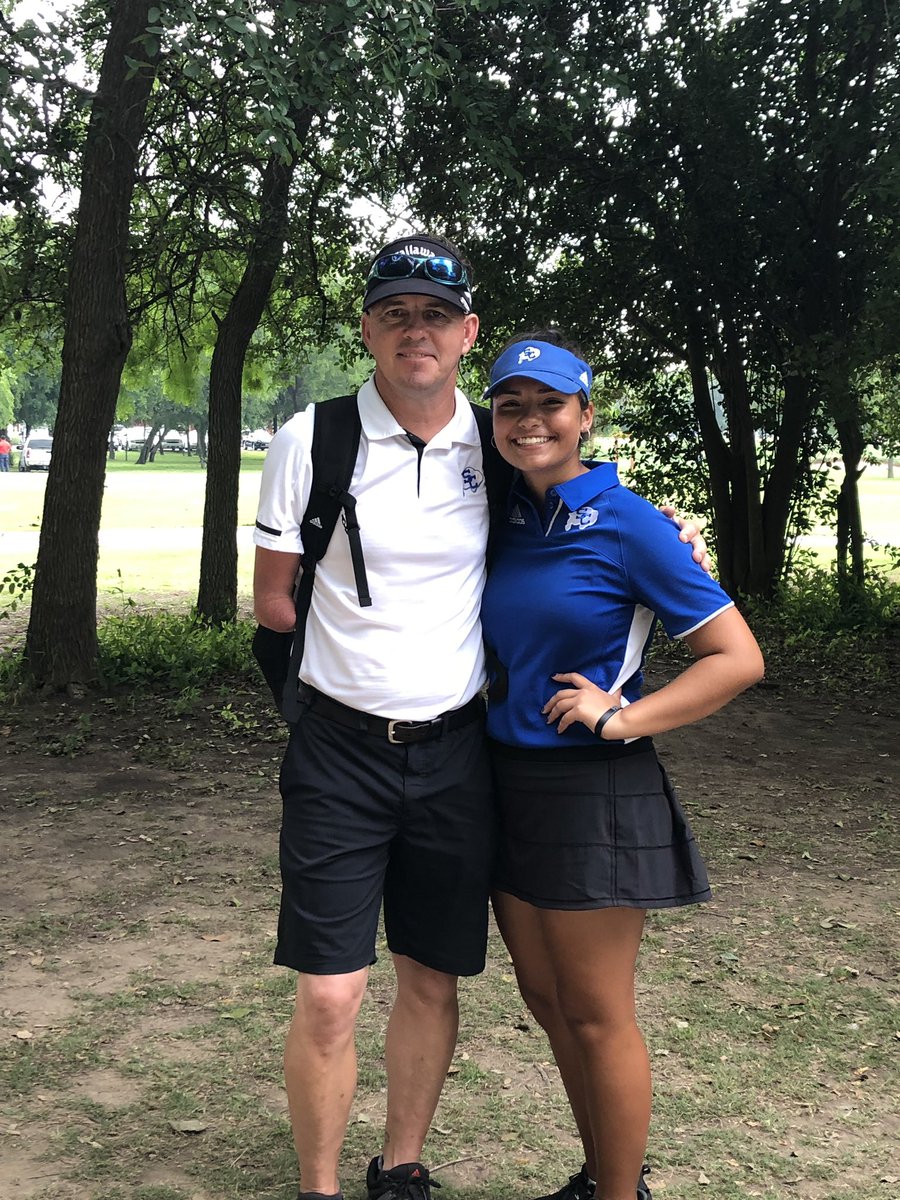 ingridmduran's tweet photo. Super proud of my daughter Karina @Smileygolf22 shot 75-75 &amp; finished 10th place out of 96 girls at regionals as a freshman!! HS Golf is over for this year, but she never stops. Getting ready for all the summer tournaments coming up!  @TxGolfHub @STPGAJuniorGolf @TJGT @AJGAGolf https://t.co/qyNn6sqxlf