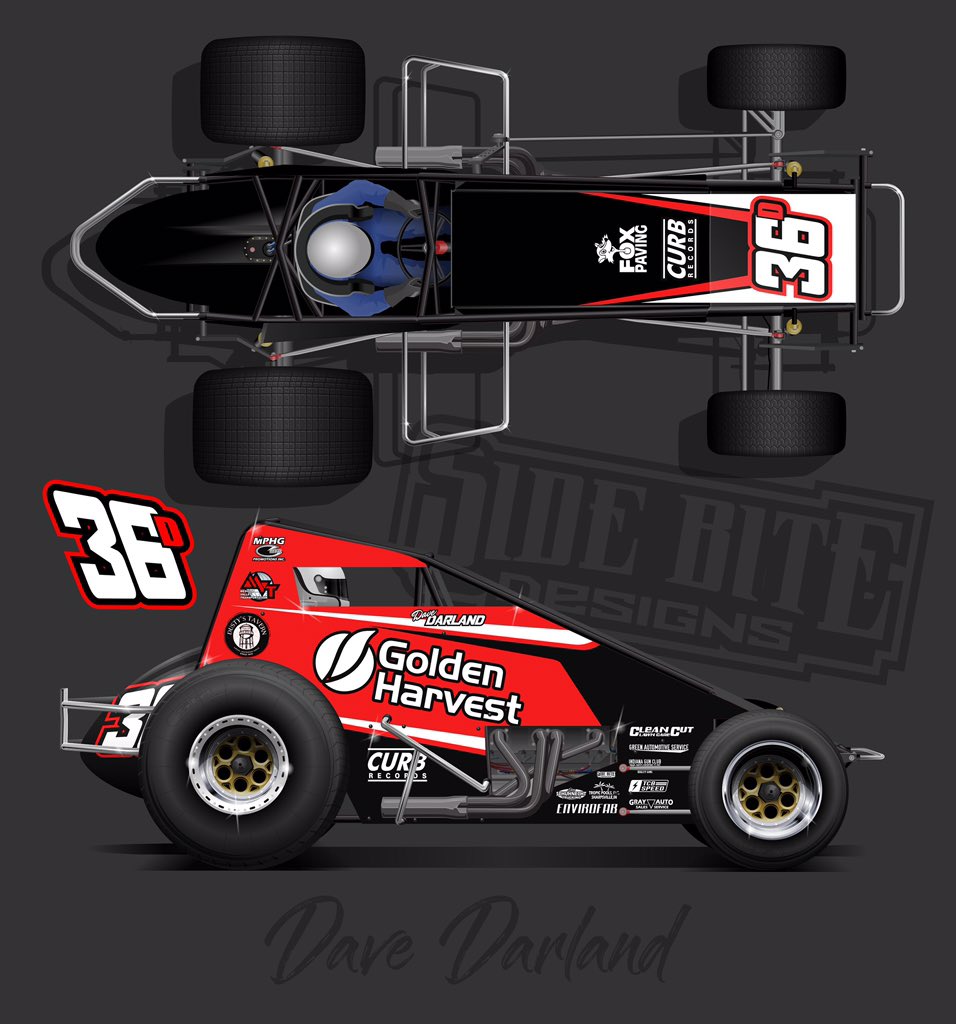DaveDarland's tweet photo. The #DDR #36D Sprint Car is getting a new look for 2019! Thank you #Sidebitedesigns for the sweet looking ride. Can’t wait to break this @CurbRecords @mesillatrans @GldnHarvest beauty out soon! Thank you to everyone that has made it possible! 🙏🏽 #TPC #LetsGo https://t.co/7Di9OtD2m6