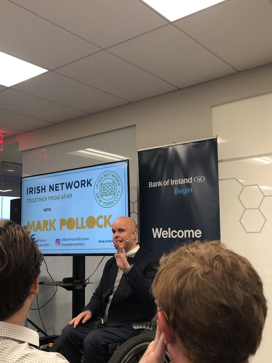 SlattCat's tweet photo. Absolutely brilliant hosting @markpollock with @IrishNetworkNY tonight in @bankofireland innovation lab NYC! https://t.co/69yEoM4AuK