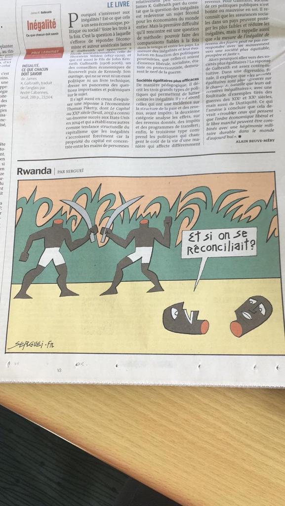 FezaUmuhireRw's tweet photo. #OYAlemonde #Kwibuka25 none can imagine a cartoon like this from @lemondefr #RwOT #Rwanda https://t.co/r9sXnzCGyd