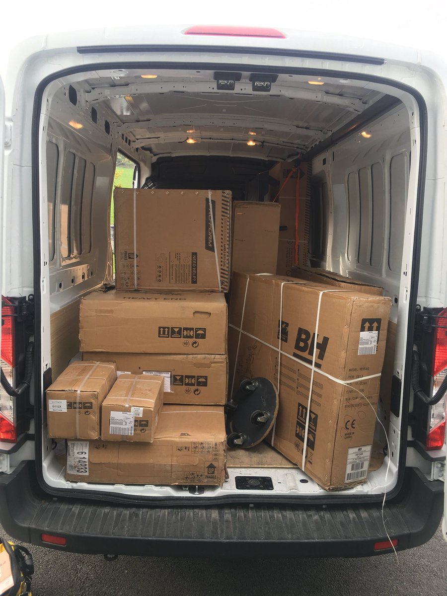 Loaded up ready to go.All our products come with free delivery nationwide and a minimum of 2 years warranty gymgear.ie #delivery  #gymlife #irishfit #treadmill #multigym