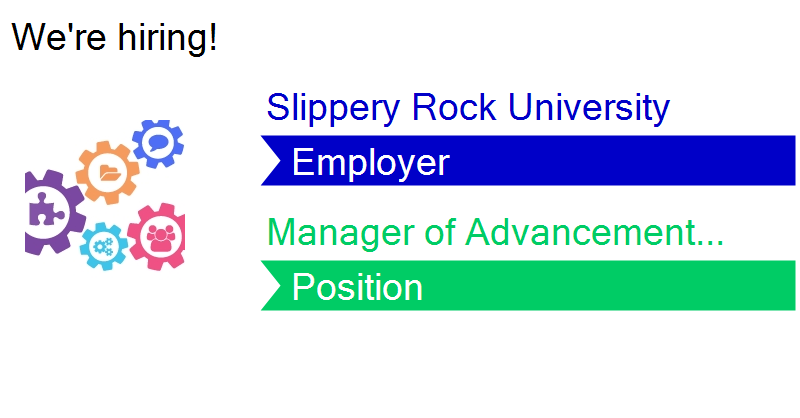 ITSoftwareJobs's tweet photo. Job Opening: Manager of Advancement Information. Slippery Rock Universi #jobs https://t.co/51ULiQrWAw https://t.co/NgfZEVGPlQ https://t.co/HLjySVRwHU