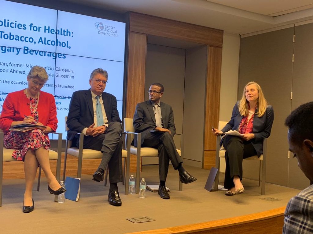 We were invited to speak on 🇪🇹 recent stringent proclamation on tobacco & alcohol. Excise taxes are still low & currently underway with MOF, It's a step forward in building a healthy society and our coordinated effort is essential to ensure the implementation. @CGDev #CGDTalks