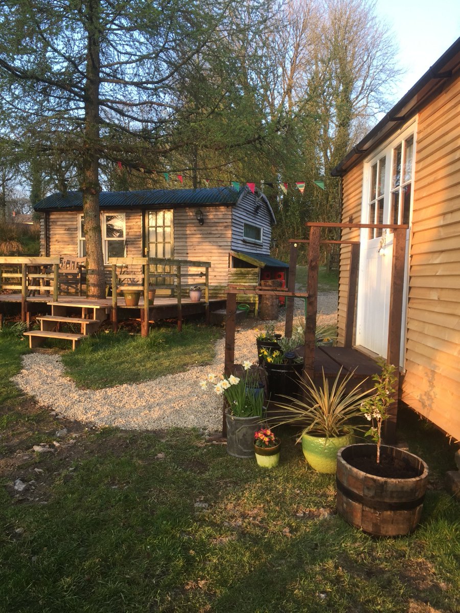 PenyralltFach's tweet photo. First guests due today in our beautiful new #shepherdshut. The sun is shining, the birds are singing a perfect #glamping morning.  #countryholiday #holidayinwales https://t.co/43AeIa0sFw