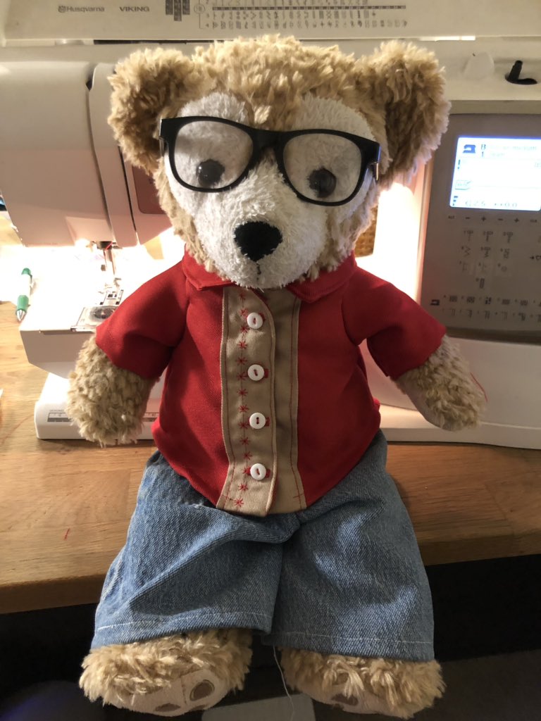 codemonkey37's tweet image. Duffy needed a bowling shirt. Thanks to @cotoro_net for the shirt pattern!