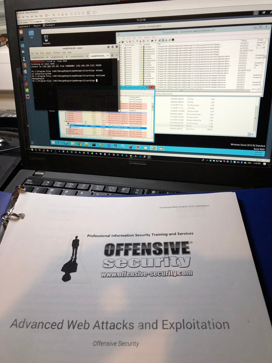 timipikh's tweet image. After STUCK on a extra mile exercise for more than 1 week, I finally finished all AWAE exercises and extra miles! Thanks @offsectraining for the great journey. Can&apos;t wait to &quot;Try Harder&quot; for the exam!  #Tryharder #AWAE #OSWE @offsectraining