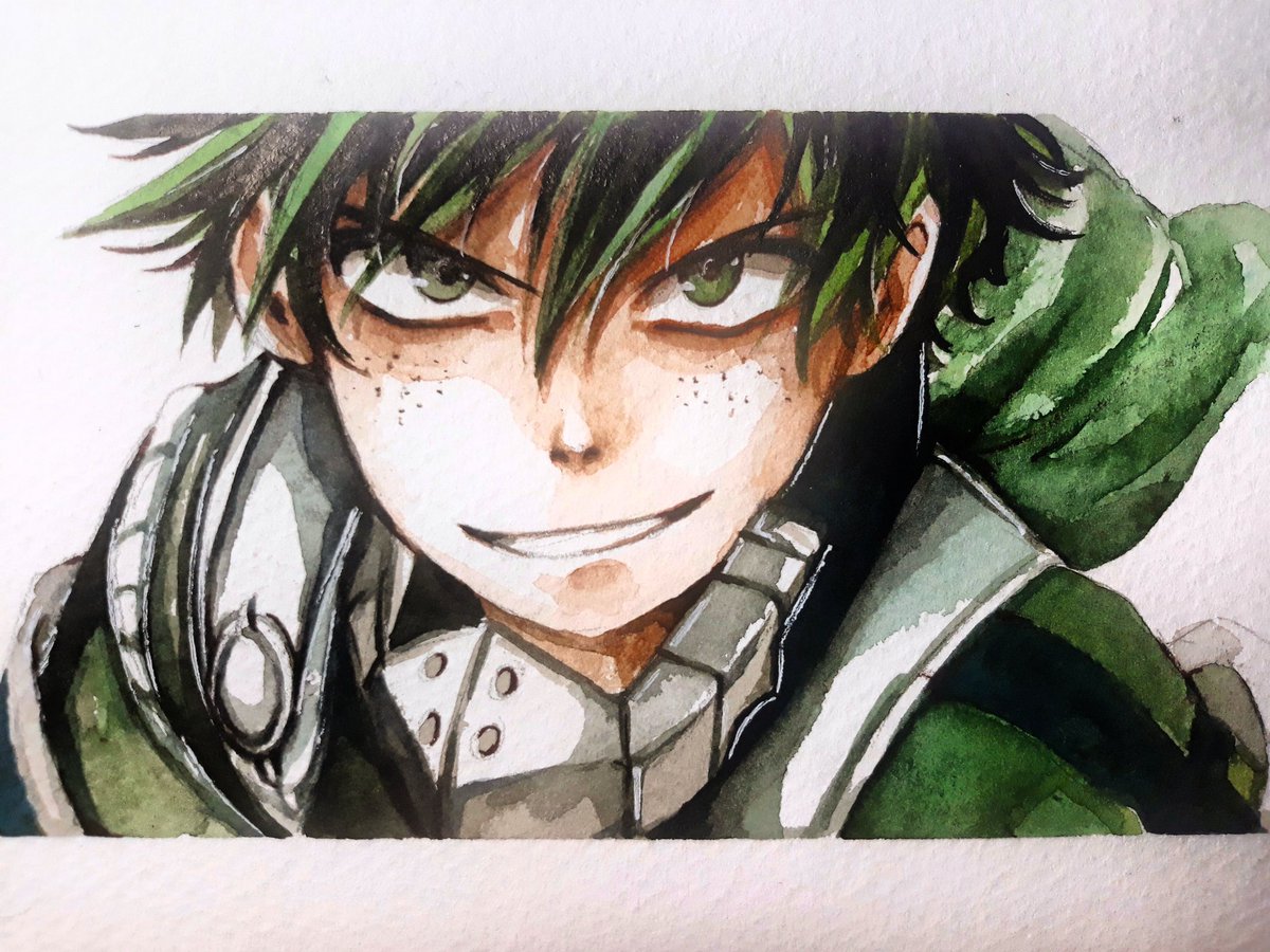 hana_tox's tweet photo. yesterday I went out with friends and painted Deku at a food court https://t.co/nx36n8sfCD