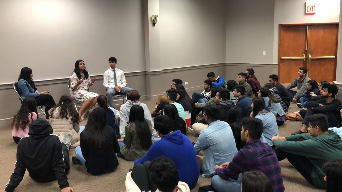 NCE_USA's tweet photo. The students are hearing from our talented panelists who live in Chicago in Jamatkhana! https://t.co/dbRCF33daY
