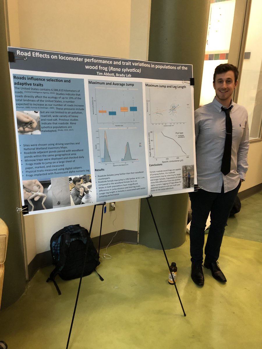 One masters thesis defense and three undergrad poster presentations. (All in the middle of the field season.) Very proud of these students. Congrats all!