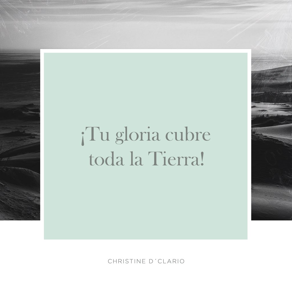 ChristineDmusic's tweet photo. Pero Tú, oh Dios, estás sobre los cielos, ¡Tu gloria cubre toda la tierra! Salmo 57:5 #CDCEmanuel #ReydeGloria
https://t.co/nZcHBSoNrs https://t.co/sbyXzuol29