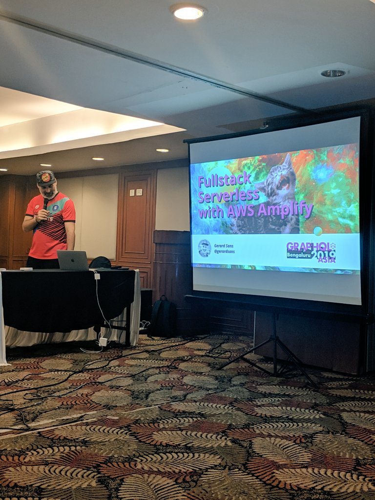 fireblaze_15's tweet image. @gerardsans gets us started with Fullstack Serverless Development with AWS Amplify! 👏😁
P.S : Did you spot the cat? 🐱
@graphqlasia @HasuraHQ @BrikLDesign
#GraphQL #GraphQLAsia