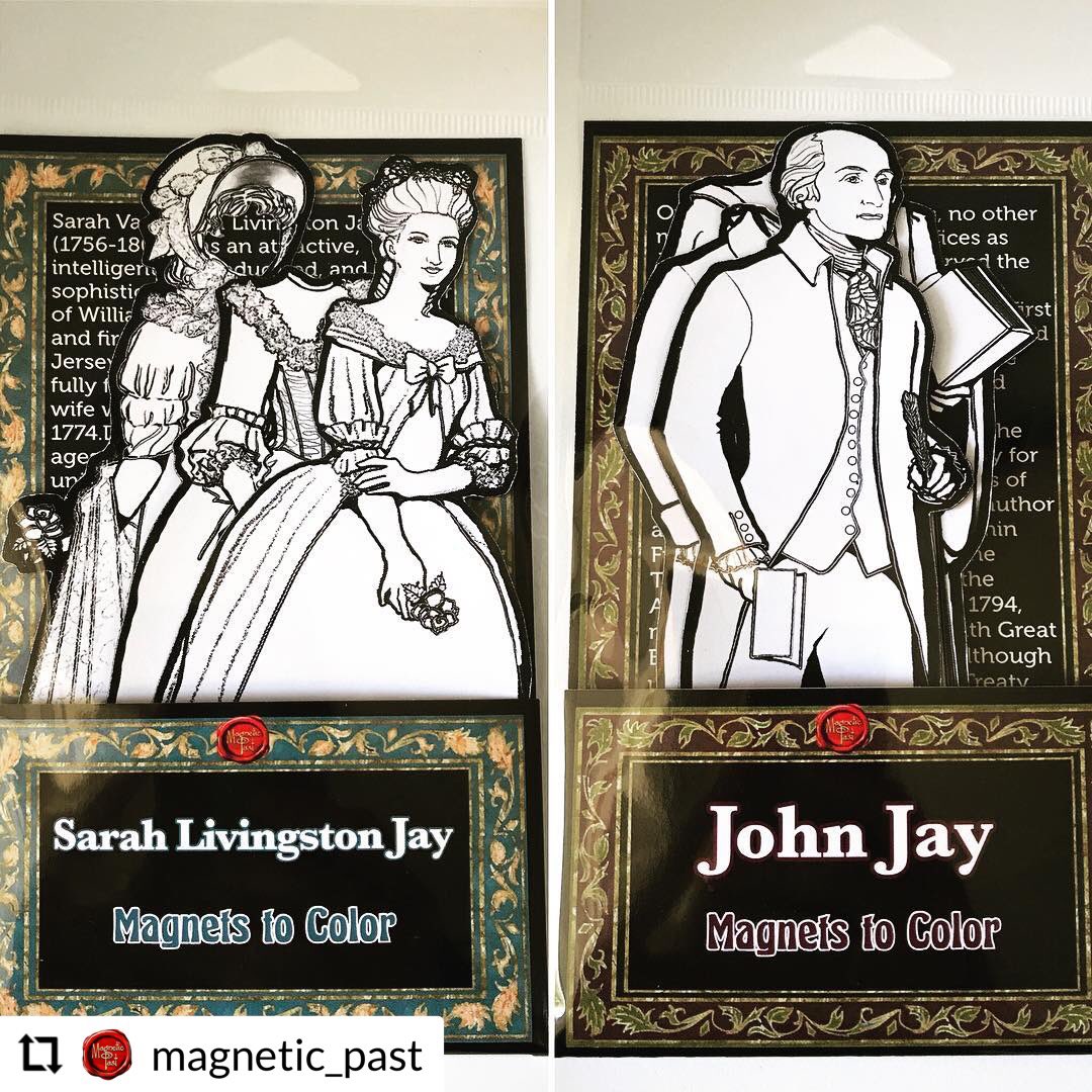 #repost @MagneticPast 
Check out these magnets of Sarah Livingston Jay and John Jay!
#makehistoryatkean #keancampus #keanuniversity #jayheritagecenter #johnjay