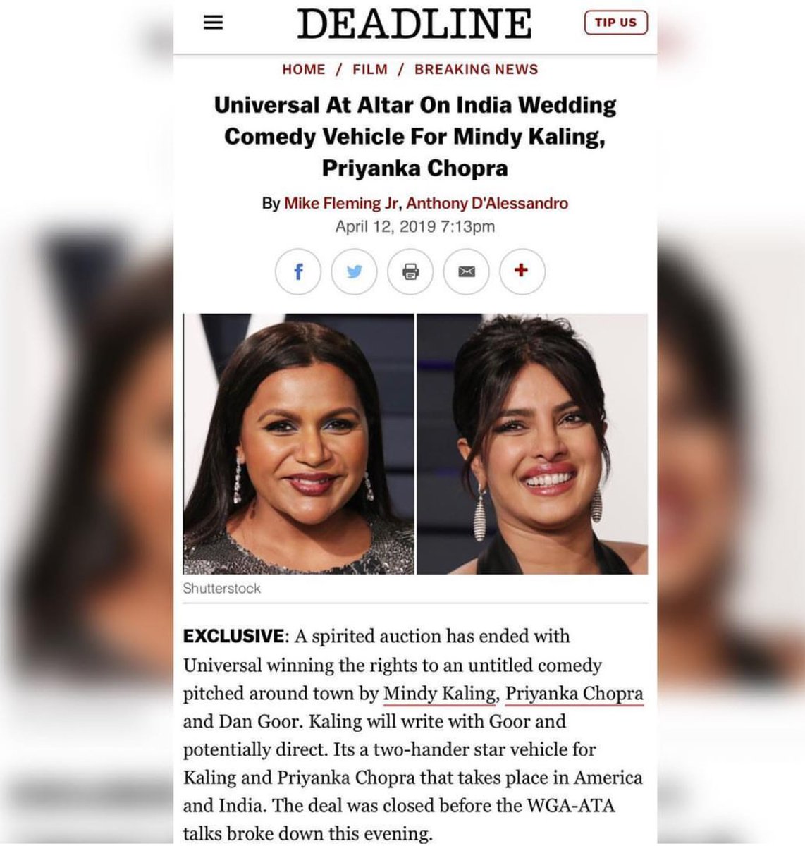 Priyanka Chopra Latest News Twitter