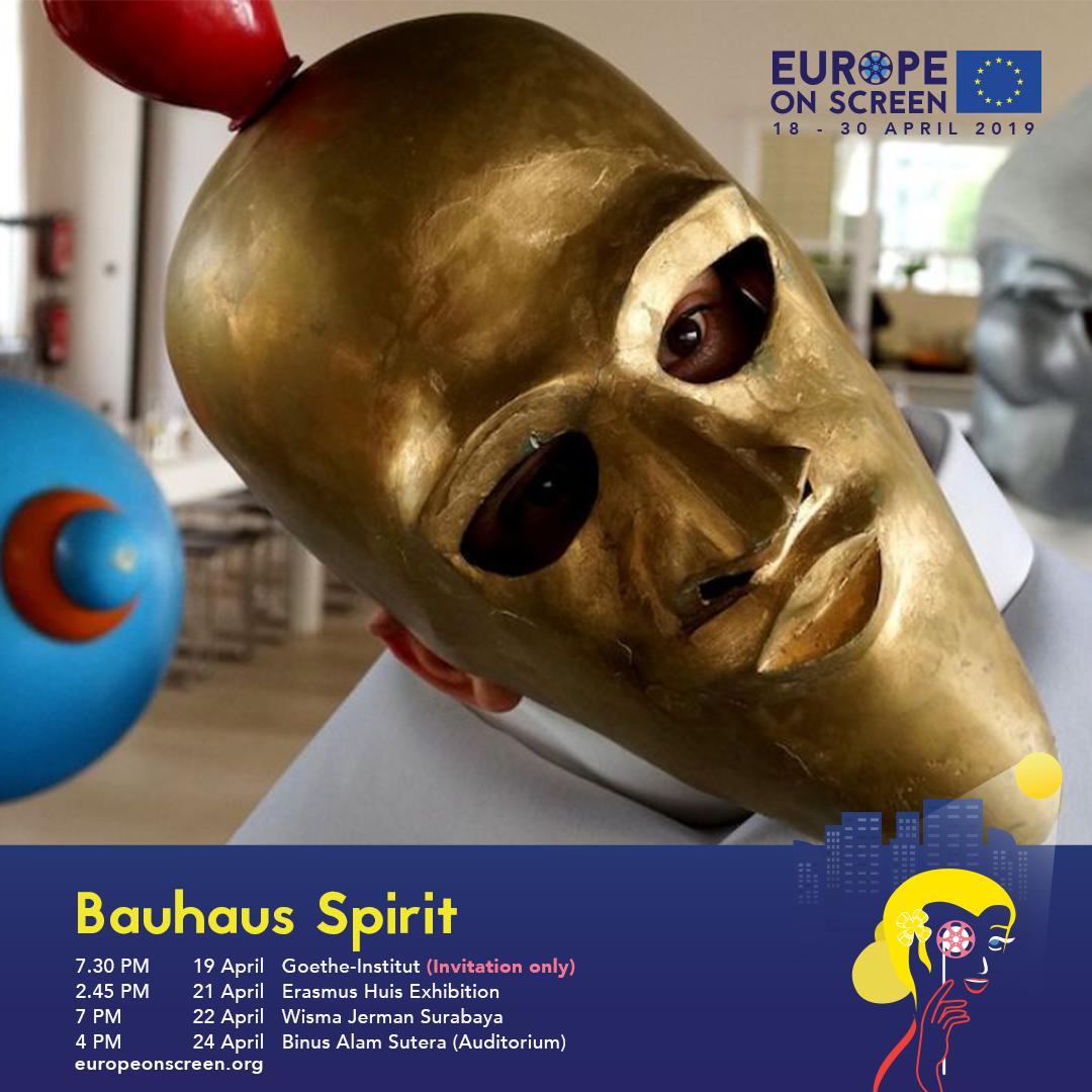 Bauhaus Spirit / Vom Bauen der Zukunft - 100 Jahre Bauhaus
Germany/2018/Documentary/85min/12+/ENG SUB
Film ini menggambarkan kisah dr Bauhaus, slh satu sekolah arsitektur plg berpengaruh di abad ini, sebagai pernyataan, kegagalan, dan pembaruan utopia sosial.

<a href="/KedubesJerman/">Duta Besar Beste</a>