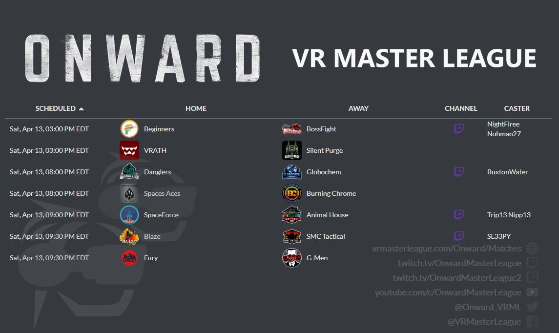 Onward VR Master League tweet media