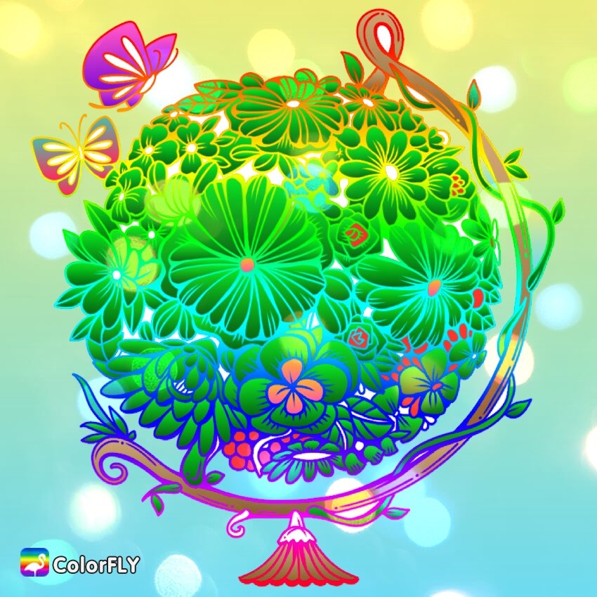 ecwstar's tweet image. Flower glob #neonglob Check my artwork made by #Colorfly :) @ColorflyApp appurl.io/iznvis8e