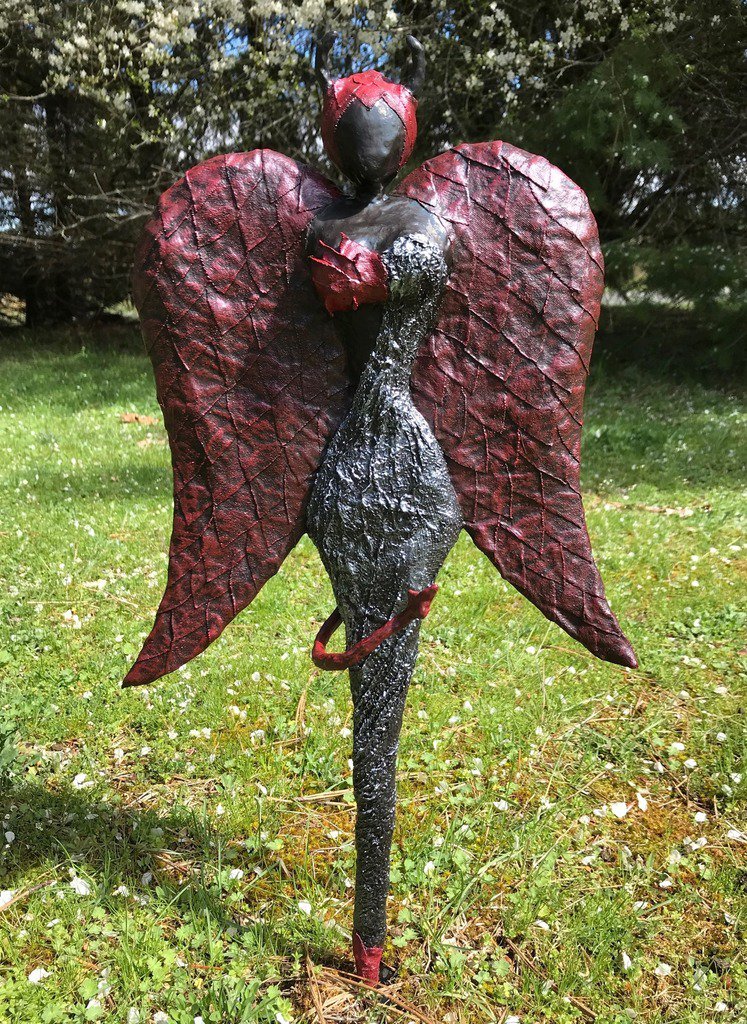 empurpledwares's tweet photo. “Fallen Angel” She twists right into the ground…$210 Roughly 22″ high https://t.co/HMjrpQew1o