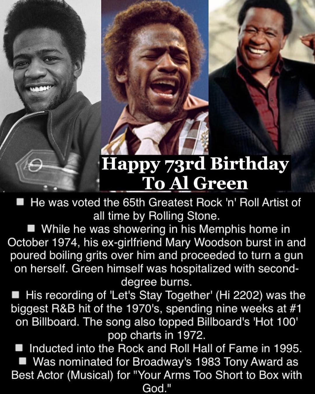 April 13: Happy 73rd Birthday to Al Green 