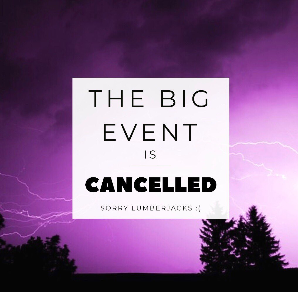 SFATheBIGEvent's tweet photo. 🚨🚨PLEASE READ &amp; RT. THE BIG EVENT IS NOW CANCELLED🚨🚨 https://t.co/eu7RI1UaH4
