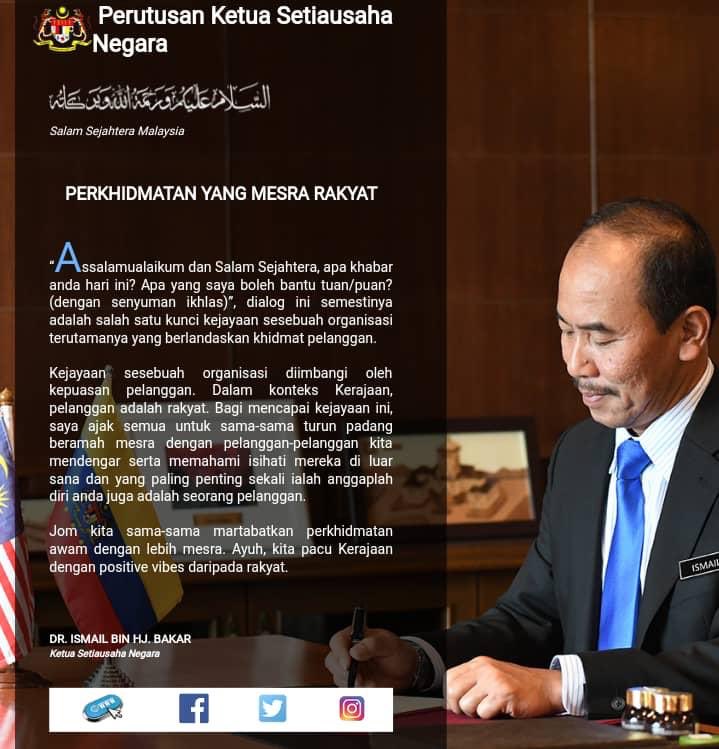 Kpdnhep Twitterissa Perutusan Ketua Setiausaha Negara Apa Yang Saya Boleh Bantu Tuan Puan Perkhidmatan Yang Mesra Rakyat Ismailbakar60 Kpdnhep Perutusan Ksn Https T Co Kmqttljn5v