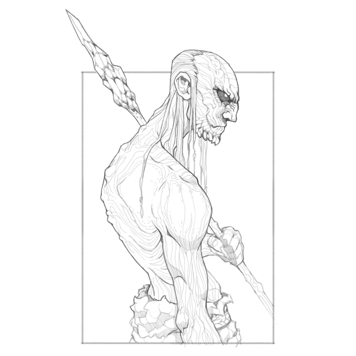 GarrettHamon's tweet photo. White walker from last nights drawn &amp; quartered fan edition. 

@dnqfe #dnqfe #GameofThrones #art #digitalart #drawing https://t.co/f6mEsIrzJO