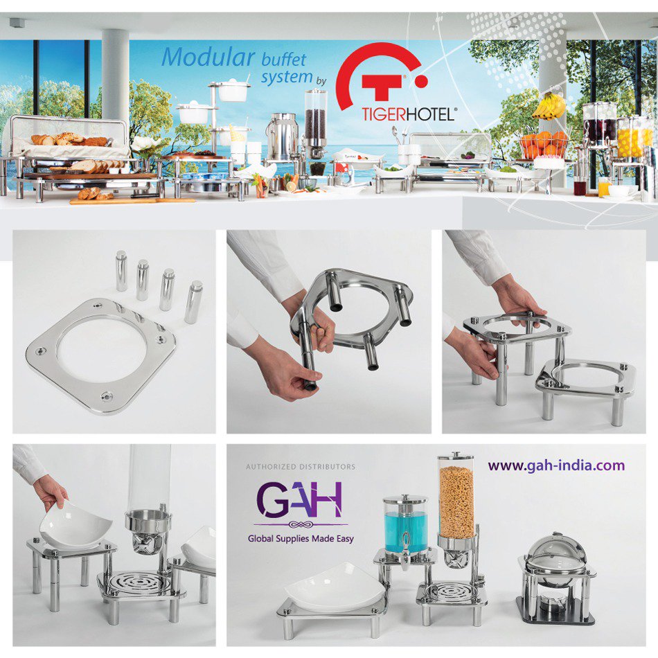 IndiaGah's tweet image. Complete Range of Modular Buffet System from the house of #TigerHotel exclusively available with us!

Order Now or Get in touch here!! Visit gah-india.com for complete hospitality solutions.

#buffetsystem #gah