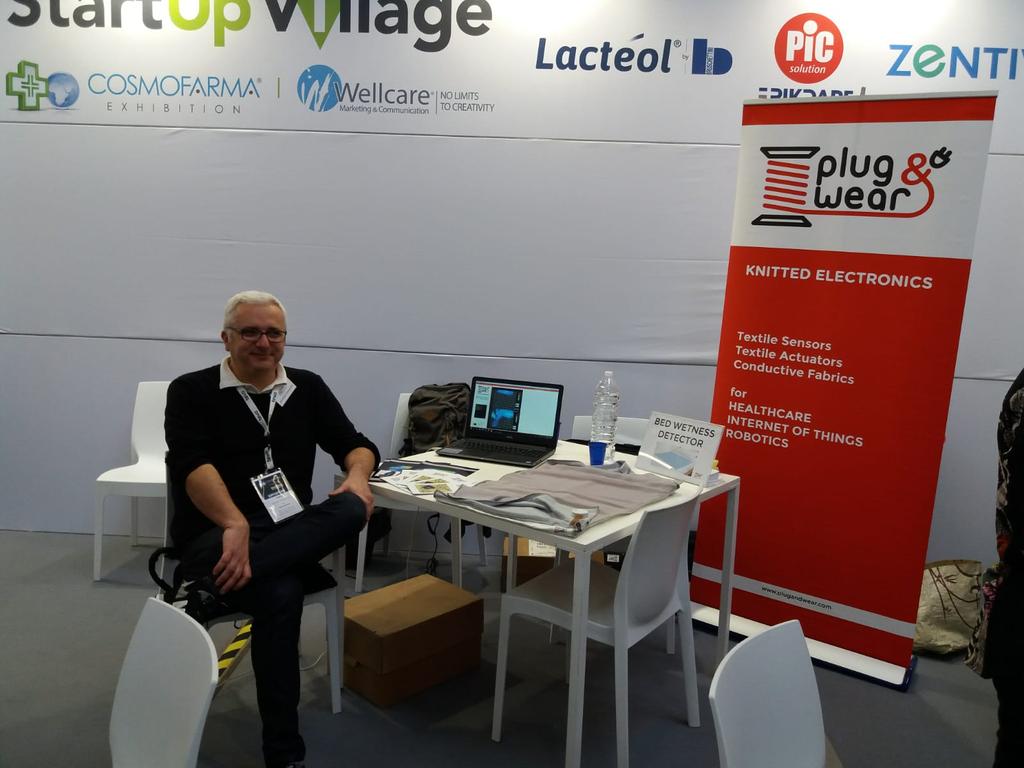 Our booth at <a href="/Cosmofarma/">CosmofarmaExhibition</a> #etextiles