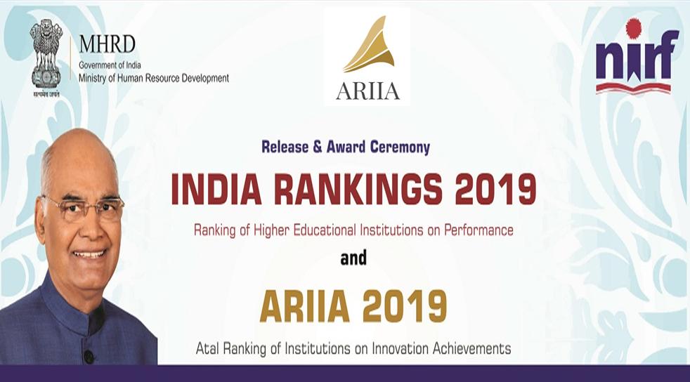 mhrd_innovation's tweet photo. Atal Ranking of Institutions on Innovation Achievements (ARIIA) 2019 Results announced. Top Institutions felicitated by Hon'ble President of India on 8th April 2019. For more details visit https://t.co/gDUPCnNIa5
@abhayjere @adsahasrabudhe #MIC  @AICTE_INDIA #ARIIA https://t.co/93V3gCZiMD