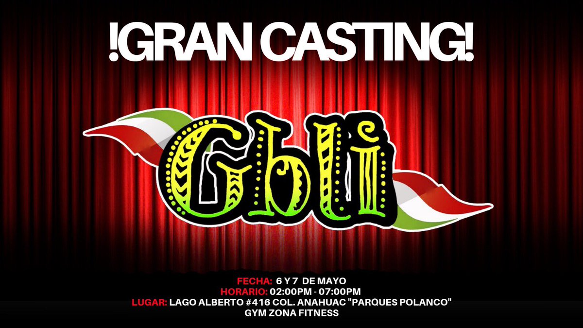 charlylopezgar's tweet photo. Cambio de lugar del casting de la nueva generación de Garibaldi https://t.co/oDqbiexO4I