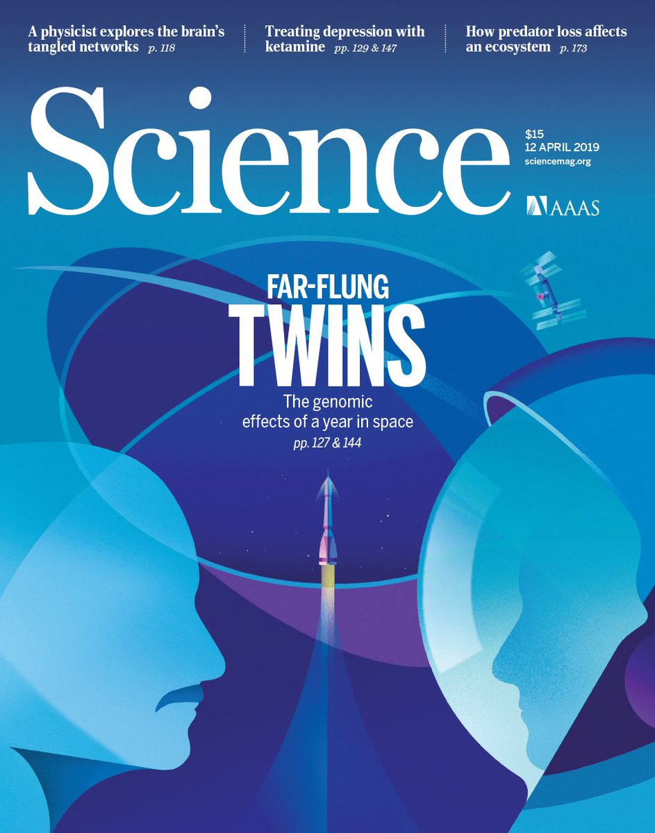 Super excited to have the results of our @NASA Twins Study come out in @sciencemagazine yesterday! Many thanks to @ShuttleCDRKelly & @StationCDRKelly, and fellow #NASATwinsStudy researchers for all your work. This was a huge, collaborative effort! @SnyderShot @Snyder_Lab_SU