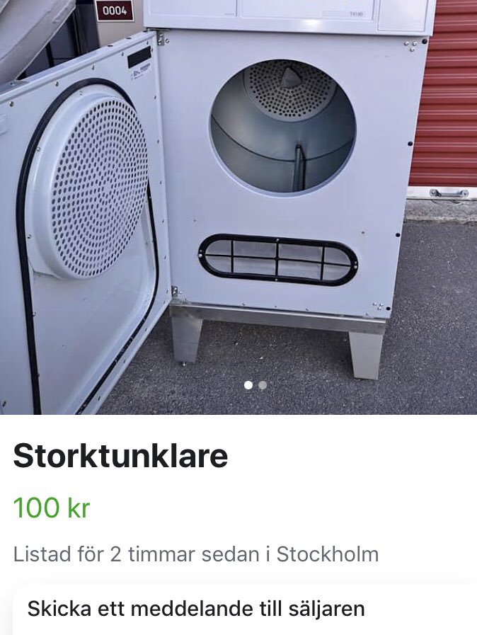 KjellDellert's tweet image. Borde man köpa en storktunklare? Man vet ju aldrig när man kan behöva tunkla en stork.