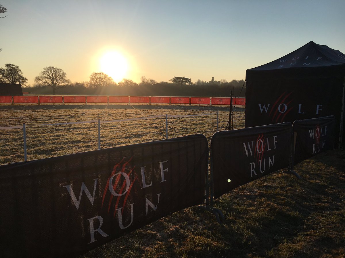 Morning Wolf runners! It’s a chilly start to the day but the sun is out and we’re ready for #springwolf 2019. See you all shortly! #wolfrun #firstoftheyear #wolfrunners #ocr