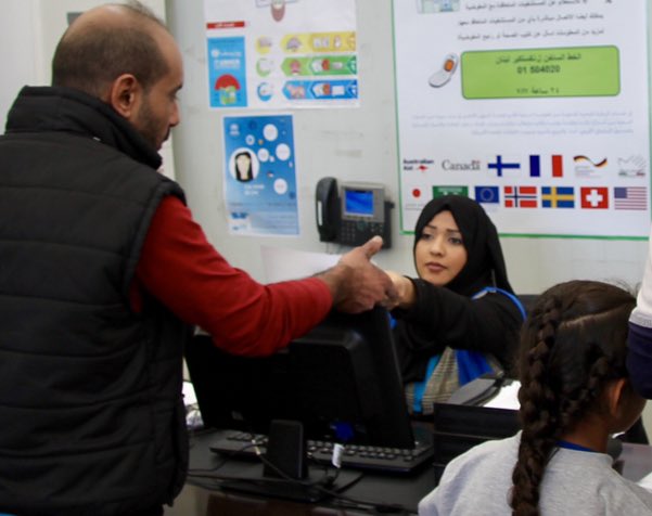 Every day 3,500 people visit UNHCR reception centres in 🇱🇧, to:

📝Update data
⚖️Get legal advice &amp; counselling
👨‍👩‍👧‍👦Enquire about available services &amp;
👶💉Even have children vaccinated!

 🙏 to our donors for ensuring our doors are open for refugees.