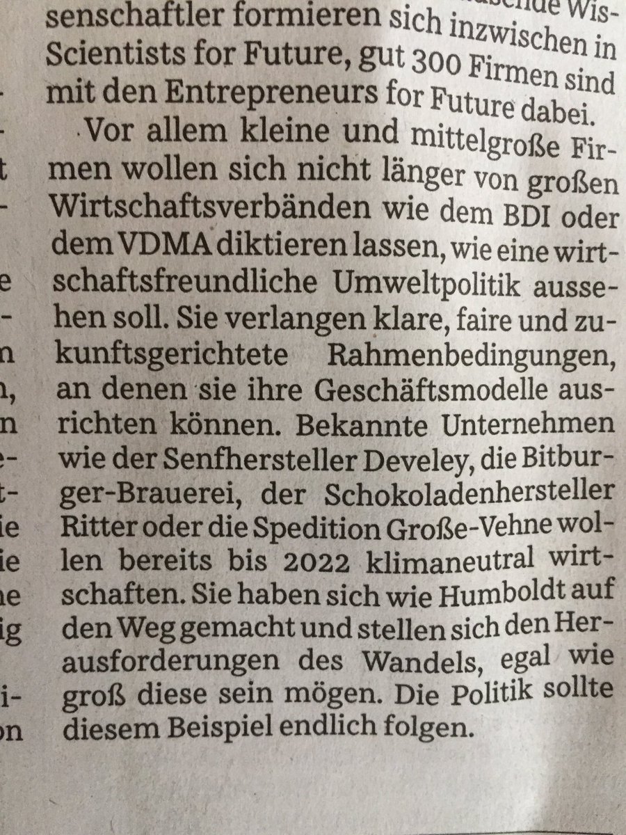 frankschroedter's tweet image. Heute im Leitartikel von @SilviaLiebrich in der SZ: Mittelständler, die in Sachen Klimaschutz vorangehen wie #Develey @RITTER_SPORT_DE  #Bitburger #Große-Vehne. Das unter dem Dach des  @ZNU_UWH #ZNUGoesZero. Auch @EngelZimmermann verfolgt dieses Ziel. Aus Überzeugung.