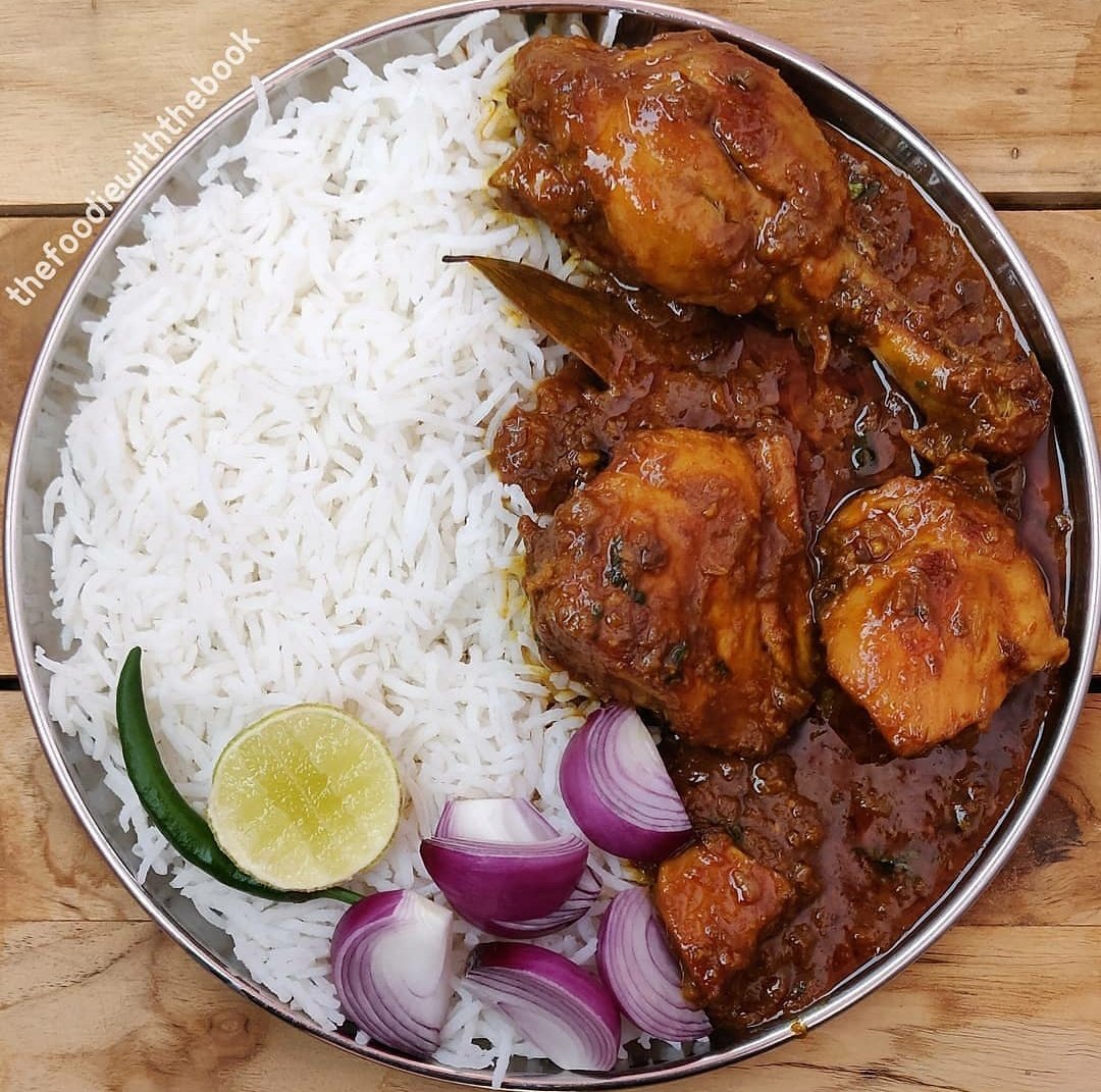 Rice and Chicken curry Tag a friend and make them hungry 