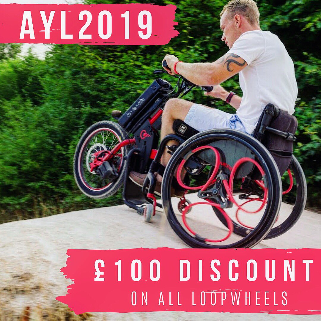 accessyourlife's tweet photo. 🌟 LOOPWHEELS DISCOUNT 🌟

Don’t forget to enter ‘AYL2019’ at the checkout to ensure the £100 discount is applied to your @Loopwheels order! ♿️ #accessyourlife #wheelchairreviews #wheelchairuser #disabled #qualityoflife #accessibility #loopwheels #Naidex45 #loopwheelsdiscount https://t.co/3GApohPhGx