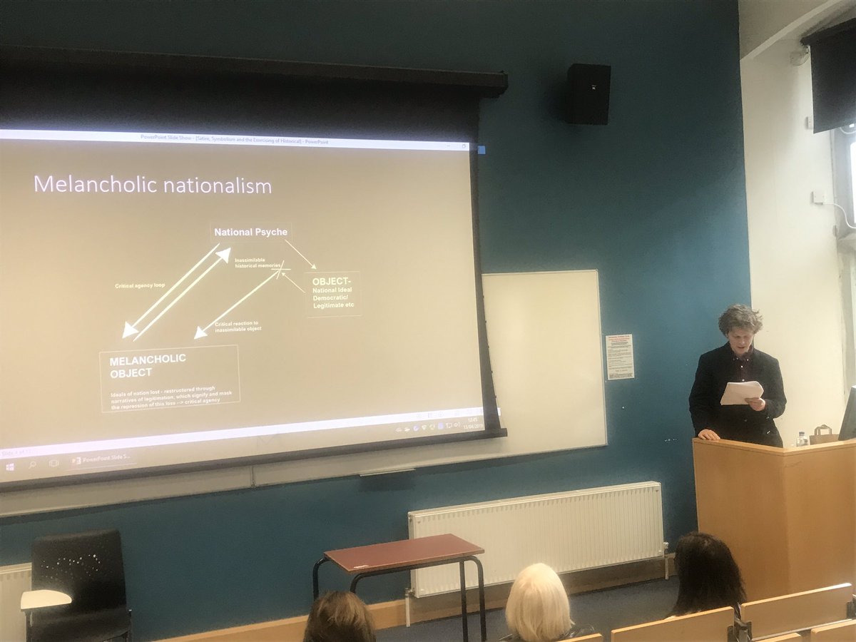 gandercat's tweet photo. Alex McDonnell giving a fantastic paper at #IAAS19 on ‘Nihilistic Satire, Symbolism, and the Exorcising of Historical Ghosts in Melville’s THE CONFIDENCE MAN’ https://t.co/7wDEqwY6fS