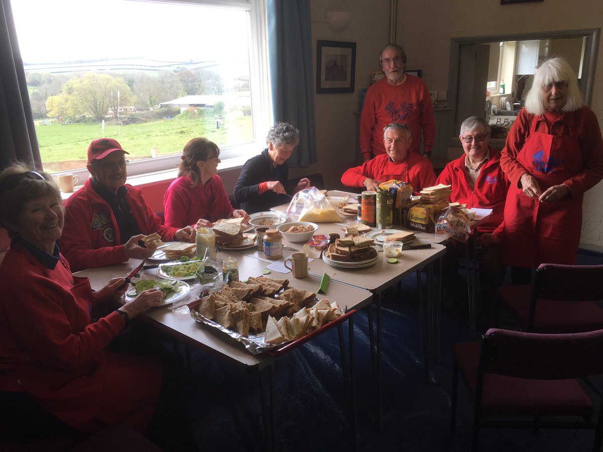 Checkpoint 2 Shipton George, LDWA Bristol and West group are ready and waiting!