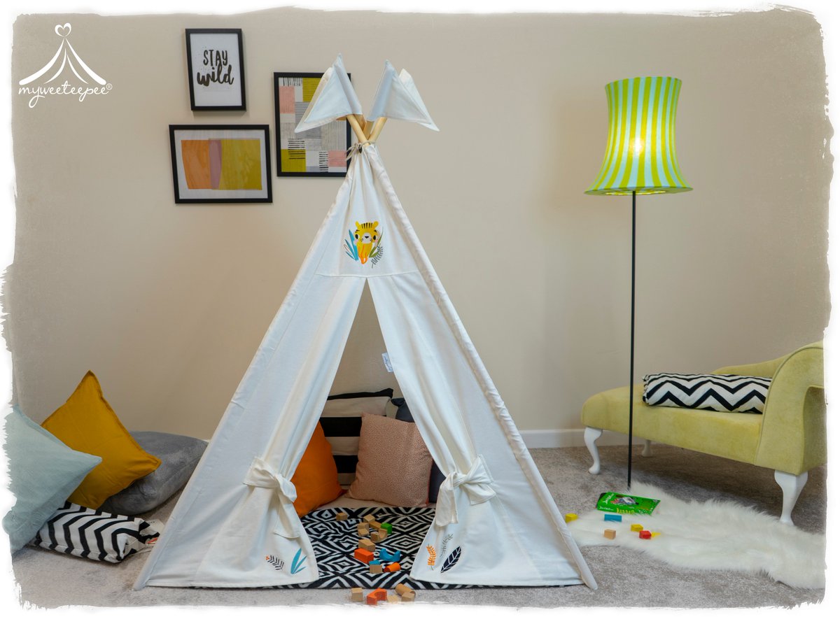 myweeteepee's tweet photo. Tiger Tiger!   Have you seen our stunning new embroidered Tiger Teepee!?
#newdesign #Tiger #JungleFever https://t.co/xF1tTRkZxl